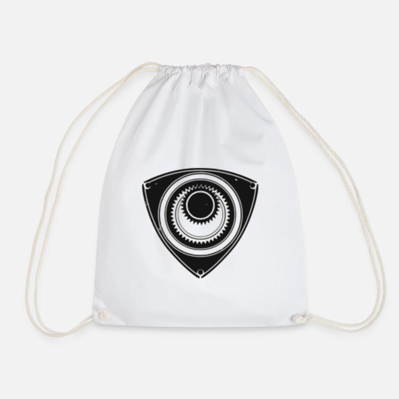 Wankel rotary engine JDM Rotary Engine - Drawstring Bag - white