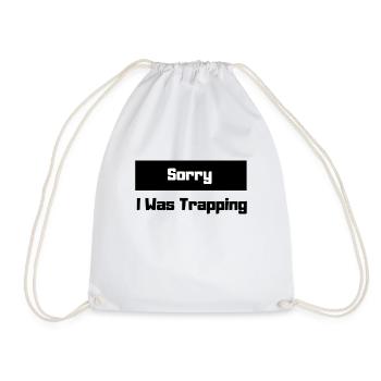 Sorry i was trapping - text black - Sac de sport léger - blanc - Devant