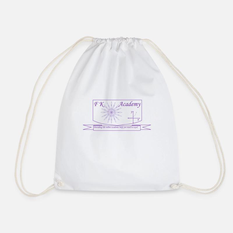 FK Academy purple - Drawstring Bag - white