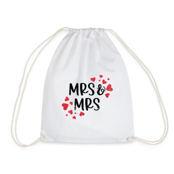 MRS & MRS DEAR GIRLS LOVE WOMEN LGBT SAYING - Sac de sport léger - blanc - Devant
