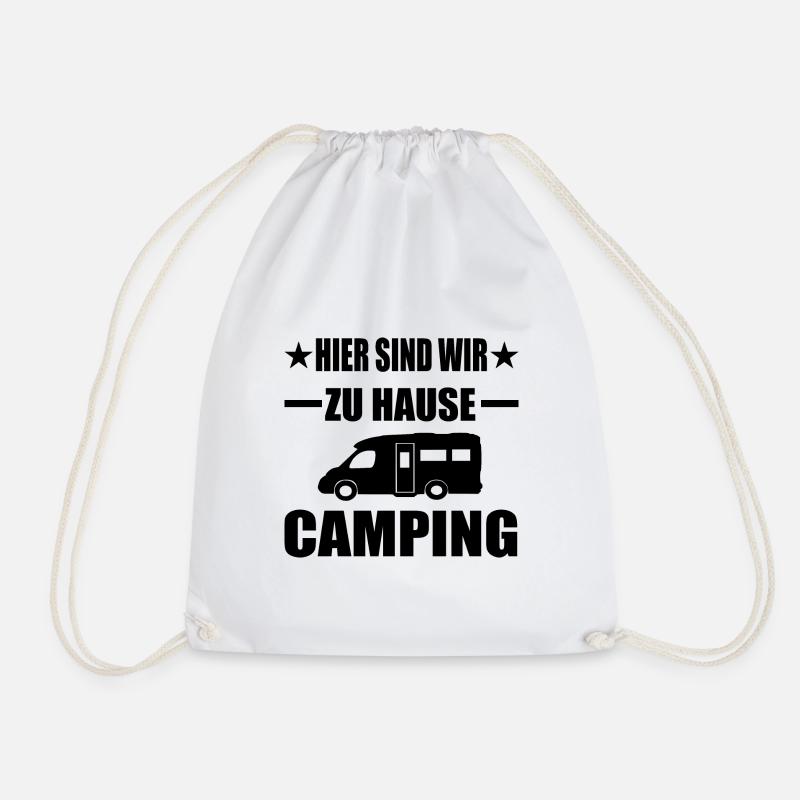 Camping - Turnbeutel - Weiß