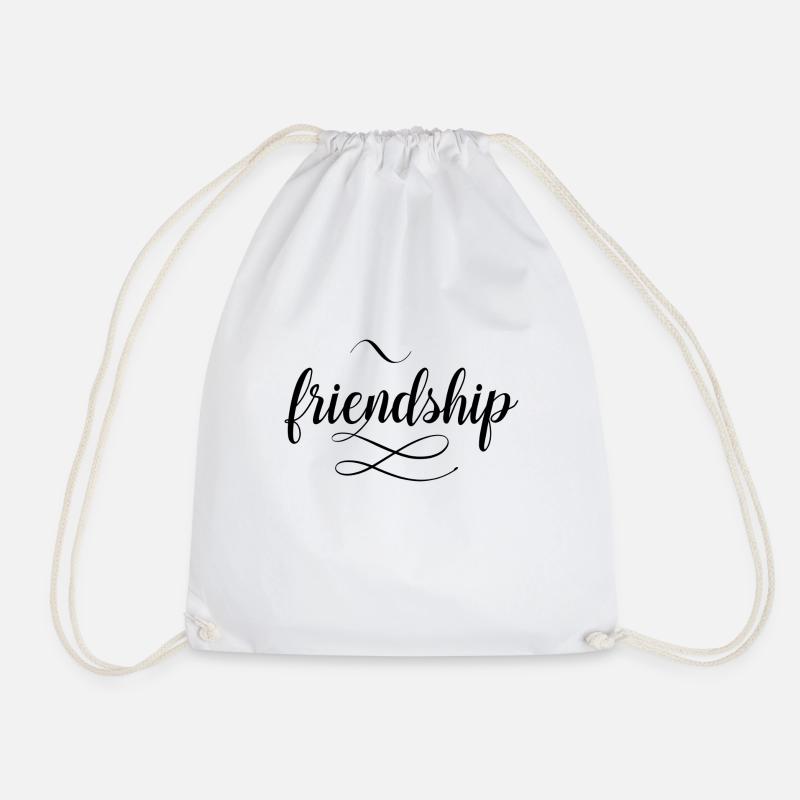 Friendship - Drawstring Bag - white