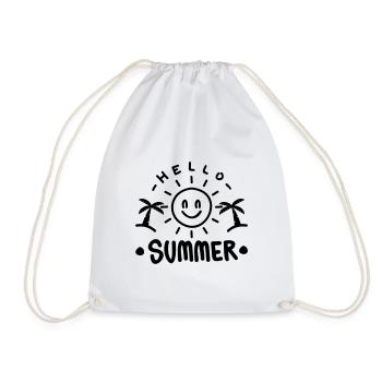BONJOUR VACANCES D’ÉTÉ SOLEIL PALMIERS MOTIF DE SORT DE GLACE - Sac de sport léger - blanc - Devant