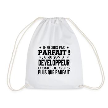 Un Développeur plus que parfaite, métier de rêve - Sac de sport léger - blanc - Devant
