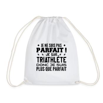 Ein mehr als perfekter Triathlet, ein Traumberuf - Turnbeutel - Weiß - Vorne