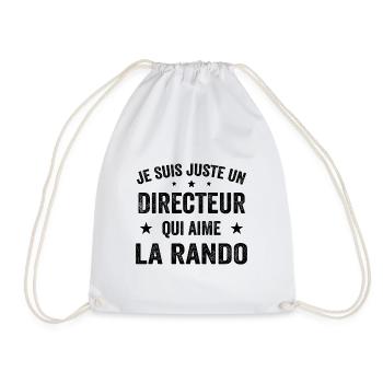 Fier d’être Directeur et Passionné de Randonnée - Sac de sport léger - blanc - Devant