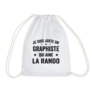 Fier d’être Graphiste et Passionné de Randonnée - Sac de sport léger - blanc - Devant