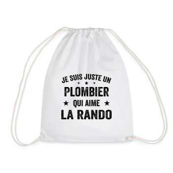 Fier d’être Plombier et Passionné de Randonnée - Sac de sport léger - blanc - Devant