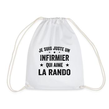 Fier d’être Infirmier et Passionné de Randonnée - Sac de sport léger - blanc - Devant