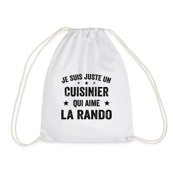 Fier d’être Cuisinier et Passionné de Randonnée - Sac de sport léger - blanc - Devant