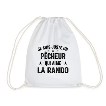 Fier d’être Pêcheur et Passionné de Randonnée - Sac de sport léger - blanc - Devant