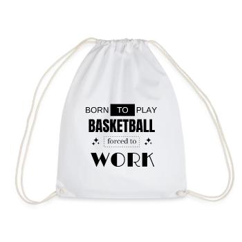 Gift basketball basketball funny sport passion - Drawstring Bag - white - Front