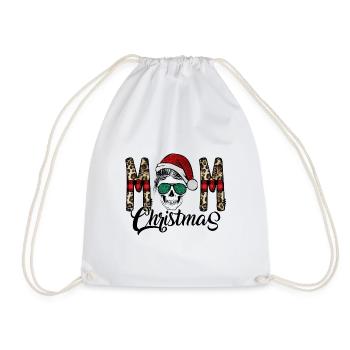 Crâne de Noël maman - Sac de sport léger - blanc - Devant