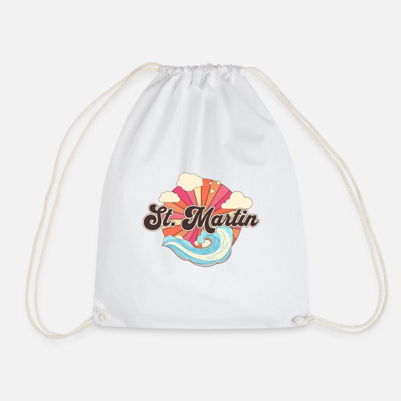 Saint Martin Caraïbes Rétro - Sac de sport léger - blanc