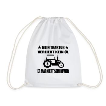 Traktor - Turnbeutel - Weiß - Vorne