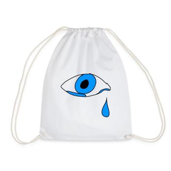 Eye Tear Cry - Drawstring Bag - white - Front