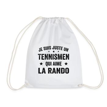 Fier d’être Tennismen et Passionné de Randonnée - Sac de sport léger - blanc - Devant