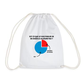 Cadeau humour diabolo cirque passion drôle - Sac de sport léger - blanc - Devant
