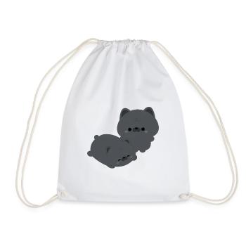 Couple de bouledogues français - Sac de sport léger - blanc - Devant