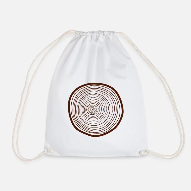 20 annual rings - Drawstring Bag - white