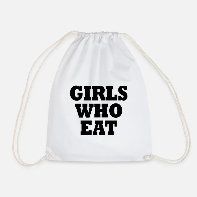 Girls who eat - Drawstring Bag - white