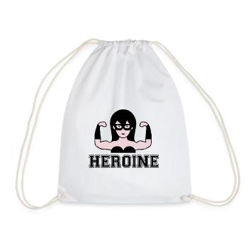 Heroine Heldin Cartoon Comic Power - Turnbeutel - Weiß - Vorne