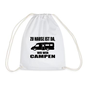 camping - Turnbeutel - Weiß - Vorne