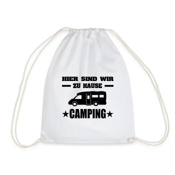 Camping - Turnbeutel - Weiß - Vorne