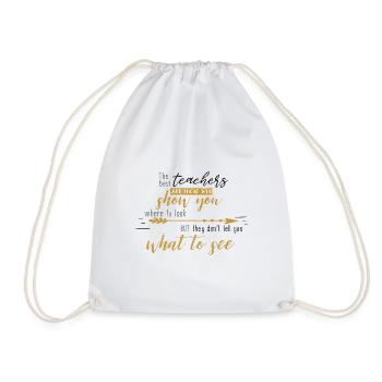 BEST TEACHERS SHOW SAY VOIR LES DICTONS CADEAU - Sac de sport léger - blanc - Devant