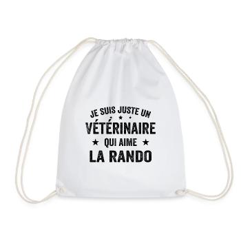 Fier d’être Vétérinaire et Passionné de Randonnée - Sac de sport léger - blanc - Devant