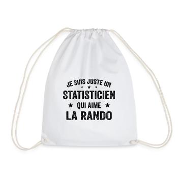 Fier d’être Statisticien et Passionné de Randonnée - Sac de sport léger - blanc - Devant