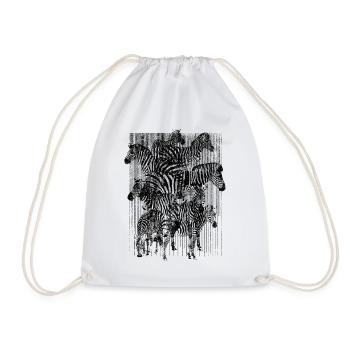 Zèbre (rayures) - Sac de sport léger - blanc - Devant