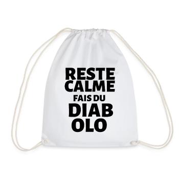 Cadeau humour diabolo cirque passion drôle - Sac de sport léger - blanc - Devant