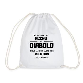 Cadeau humour diabolo cirque passion drôle - Sac de sport léger - blanc - Devant