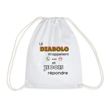 Cadeau humour diabolo cirque passion drôle - Sac de sport léger - blanc - Devant
