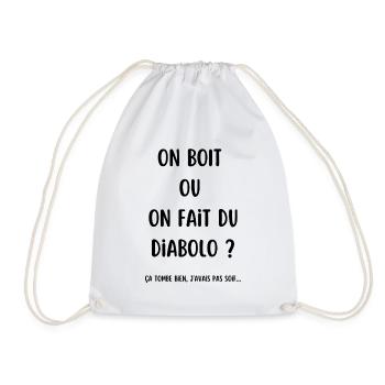 Cadeau humour diabolo cirque passion drôle - Sac de sport léger - blanc - Devant