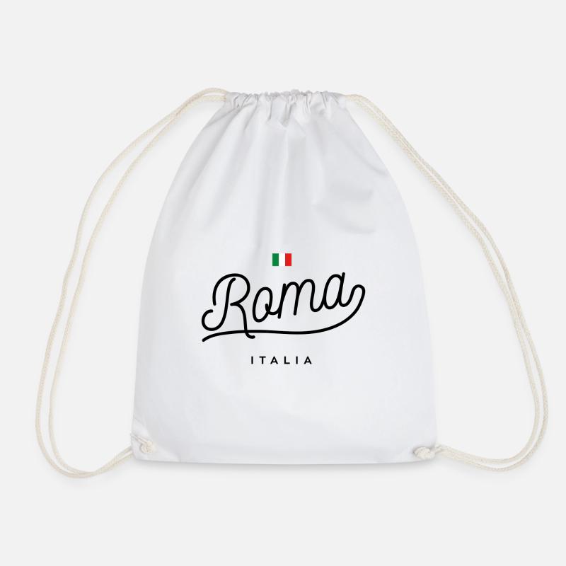 Roma - Italia - Drawstring Bag - white