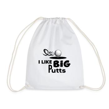 Golf Golf Golf Putts Golf Players Golf Course - Drawstring Bag - white - Front