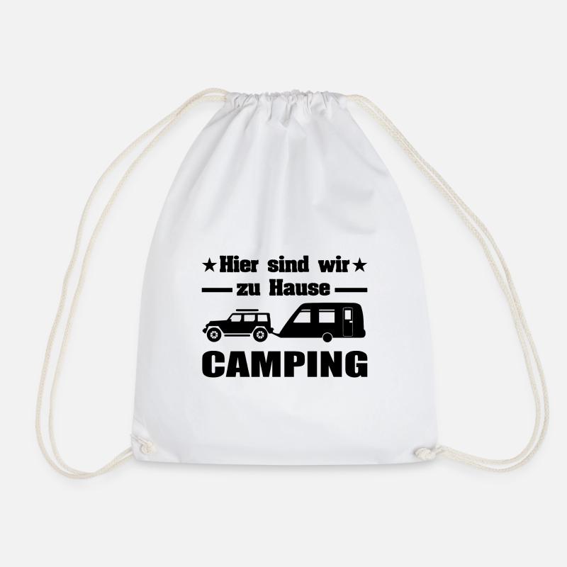 Camping - Turnbeutel - Weiß