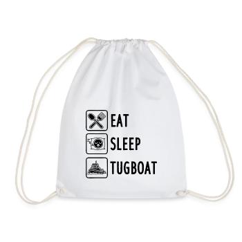Manger Dormir Remorqueur Conducteur de Remorqueur - Sac de sport léger - blanc - Devant
