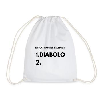 Cadeau humour diabolo cirque passion drôle - Sac de sport léger - blanc - Devant