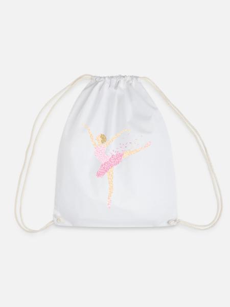 Dancing ballerina - Drawstring Bag - white