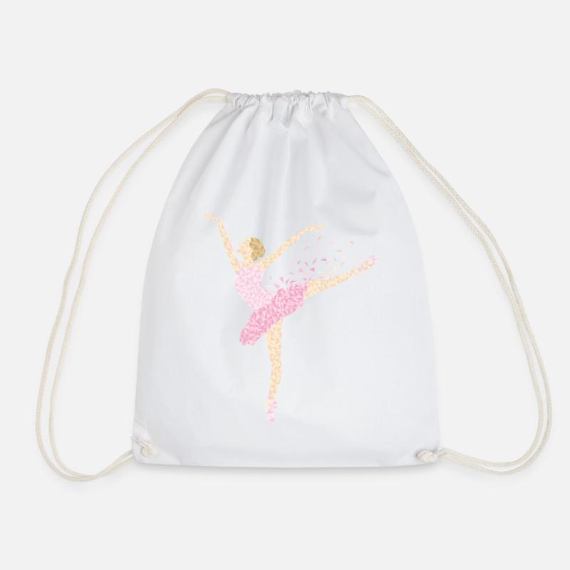 Dancing ballerina - Drawstring Bag - white