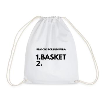 Gift basketball basketball funny sport passion - Drawstring Bag - white - Front