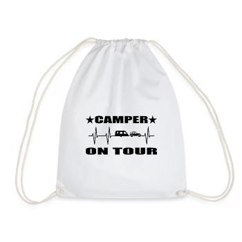 Camping - Turnbeutel - Weiß - Vorne