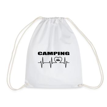 Camping - Turnbeutel - Weiß - Vorne