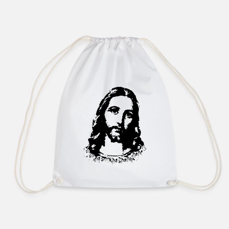 Jesus - Drawstring Bag - white