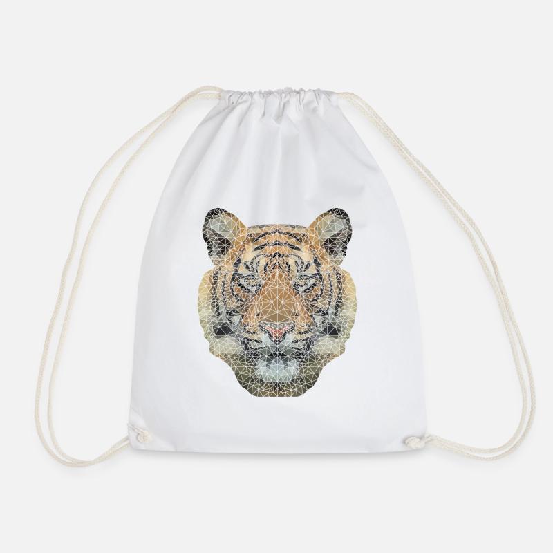 Polygon Tiger Transparent - Turnbeutel - Weiß