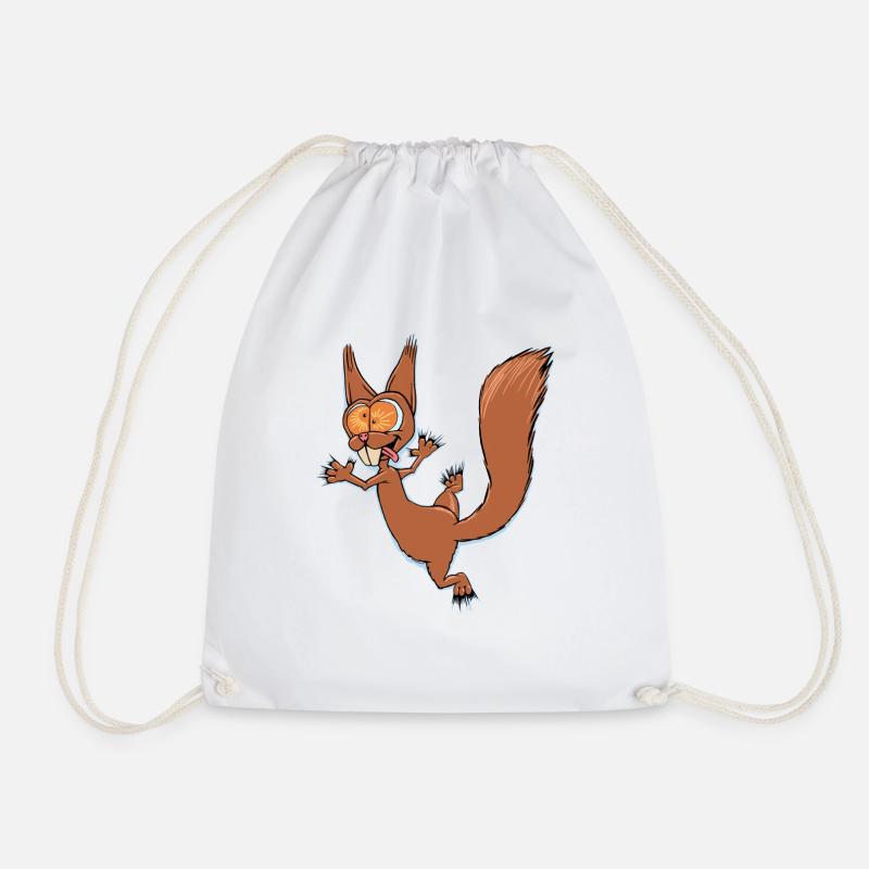 Verrücktes Eichhörnchen - Turnbeutel - Weiß