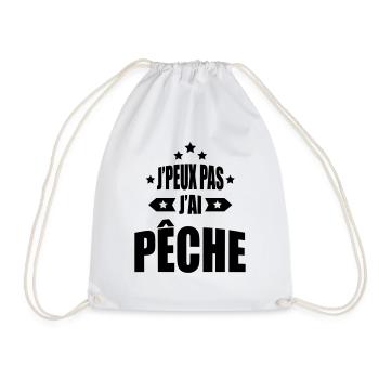 j'peux pas j'ai pêche - Sac de sport léger - blanc - Devant